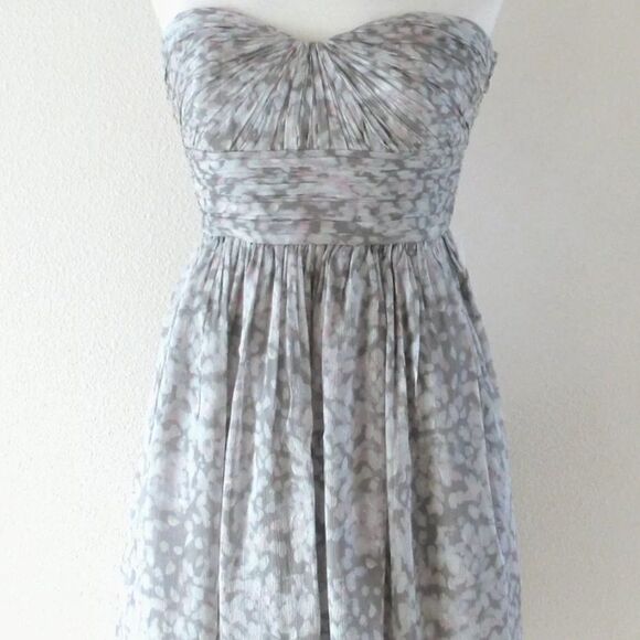 J CREW cocktail dress Pink and gray chiffon - Picture 6 of 9